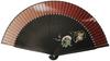 Matsumi Kogei Asahi-o Folding Fan, Wind God and Thunder God Design, Brown/Black, 156306