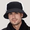 WTEMPO Men's Ear Protection Winter Fishing Outdoor Cold-proof Plush Hats Solid Color Thick Fleece Inner Bucket Hats with Windproof Rope