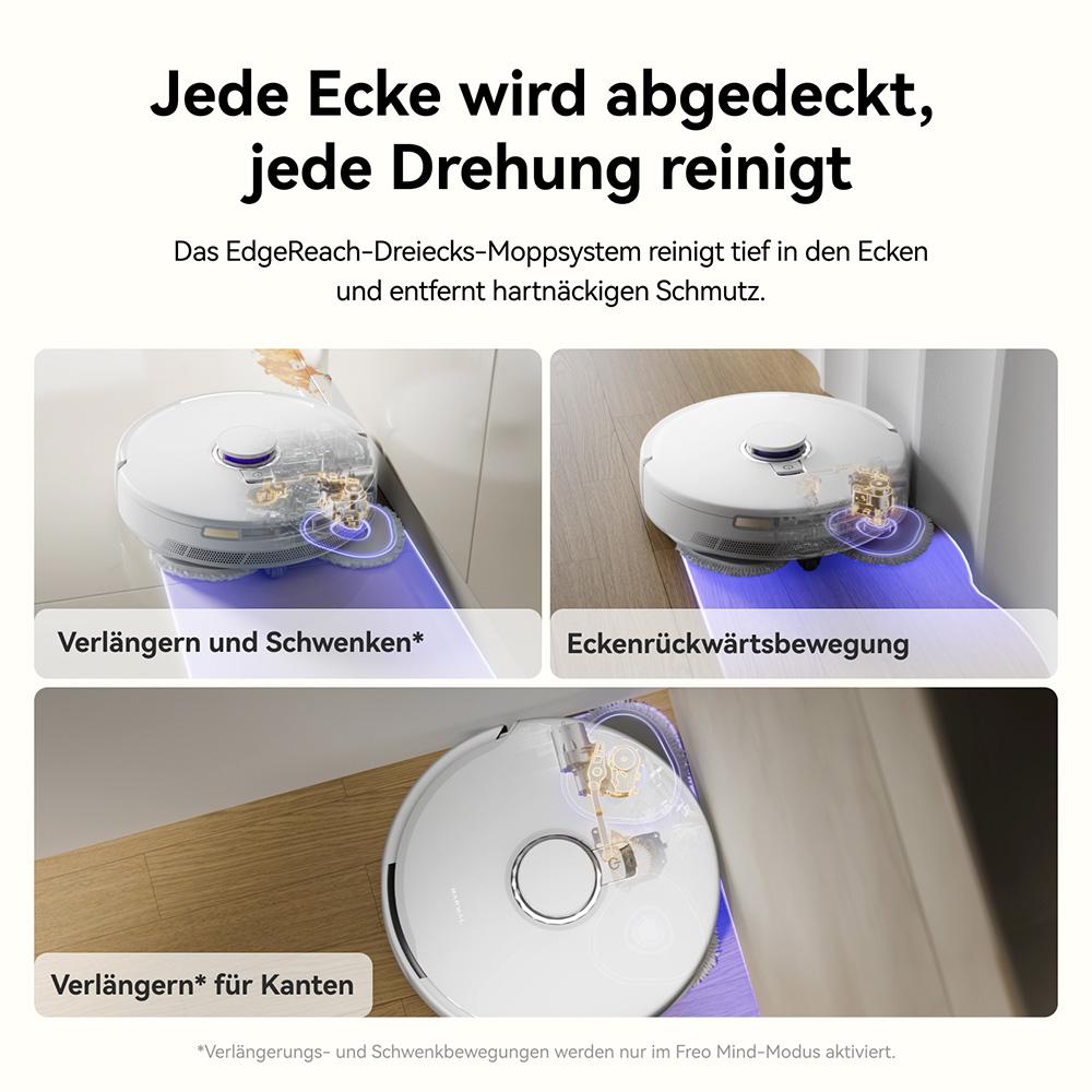Робот-пылесос Narwal Freo X10 Pro, Робот-швабра без запутывания, Мощное всасывание 11000 Па, Самоочистка, Автоматическая стирка швабры, Автоматическая сушка