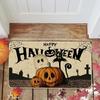 Halloween Welcome Door Mat Farmhouse Pumpkin Non-Slip Entry Rug Front Door Floor Carpet Indoor Home Decor