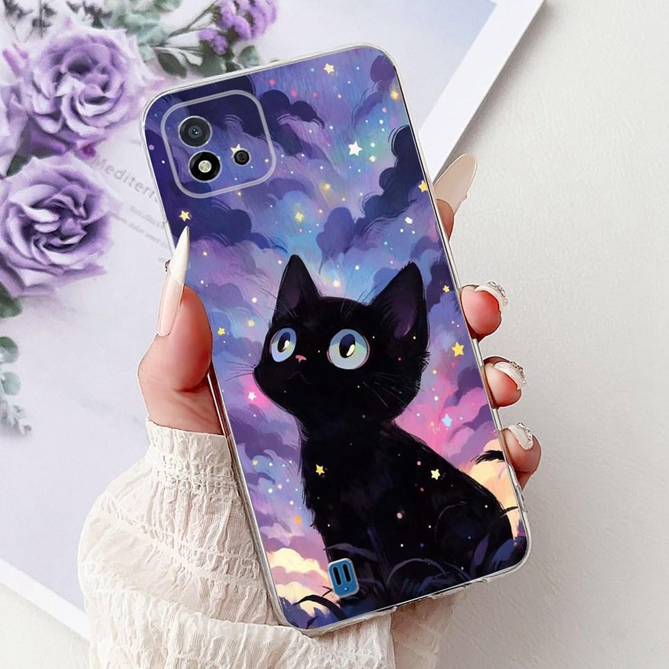 Крутой Стиль Тигр Дракон Узор Чехол для Телефона Для Realme C11 2021 2020 C12 C15 Прозрачный Мягкий Силикон ТПУ Задняя Крышка RMX3231 Чехлы