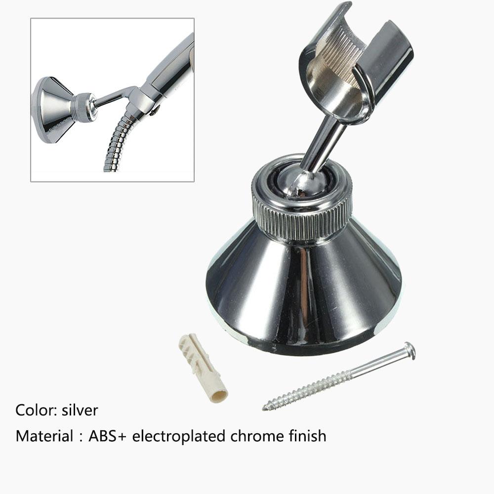 Home Support Chromed Shower Head Holder Sprayer Base Wall-Mount Bracket Bathroom