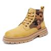 Fashion Genuine Leather Luxury Winter Plush Warm Snow Boots Yellow Boots for Men Women Fashion British Style Work Shoes Autumn Plus Size