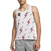 Nike Свободная посадка с принтом молний, ​​майка для бега, мужские топы, белые CW1257-100