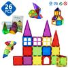 26PCS Magnetic Blocks Tiles Big Size Building Construction Games Magnet STEM DIY Educational Toys for Children