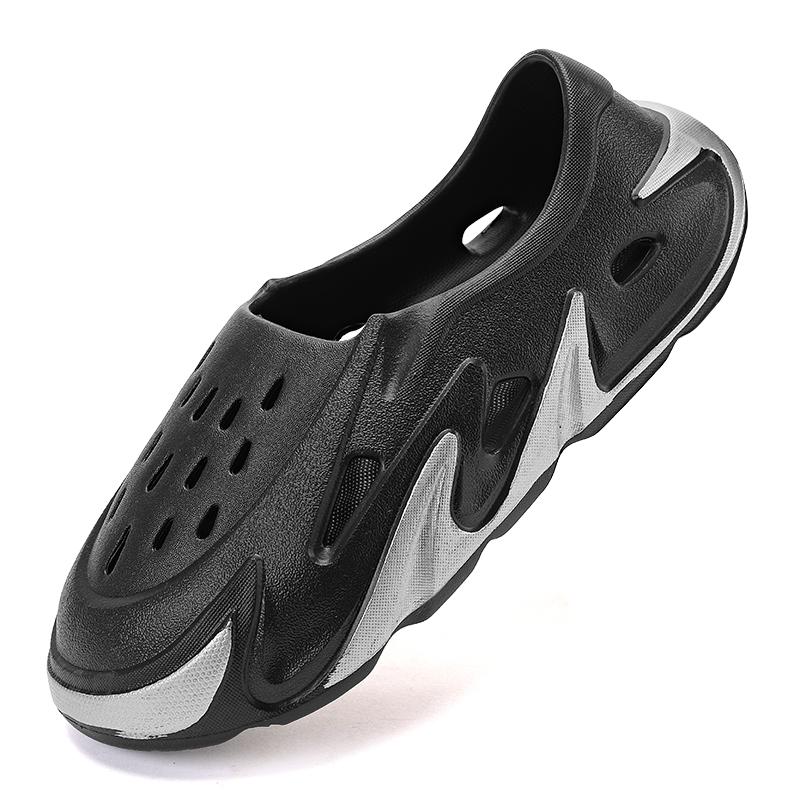 Модные мужские сандалии летние пляжные тапочки мужские сандалии уличные тапочки EVA Hollow 2024 нескользящие дырочки шлепанцы мужская повседневная обувь zapatos