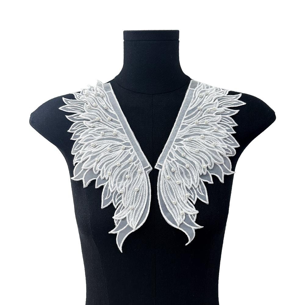 Двухслойный женский кружевной воротник, аксессуары для одежды, накидка, поддельные воротники, съемная рубашка