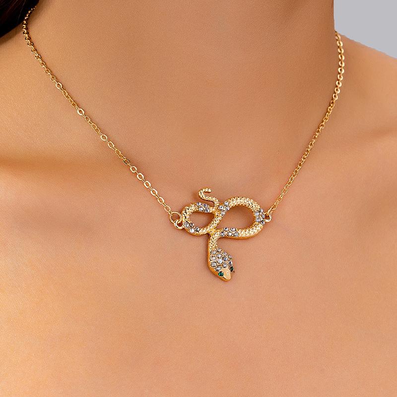 Модные аксессуары Ожерелье Знак Зодиака Змея Простое Универсальное Премиальное Женское Ожерелье-Цепочка на Ключицу Женское