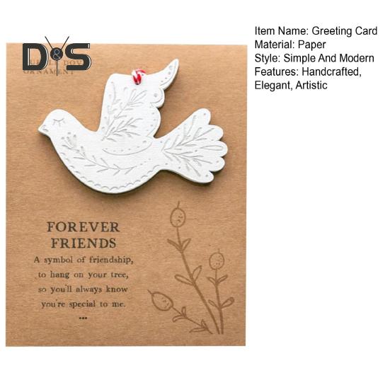 Открытка с птицей «Дружба навсегда» Поздравительная открытка «Дружба навсегда» Открытка на день рождения с конвертом для лучшего друга