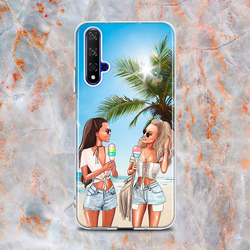 Модный детский силиконовый чехол для девочек и мальчиков для Honor 20 20S 20E 8 8A Prime 8X MAX 8C 8S 7A 7C 7S Pro