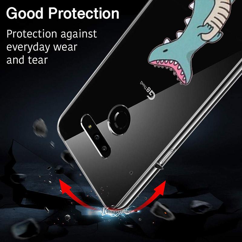 Cute Dinosaur For LG K92 K52 K62 K22 K71 K61 K51S K41S G8 G8S G8X V35 V50 V40 V50S V60 Q60 Phone Case