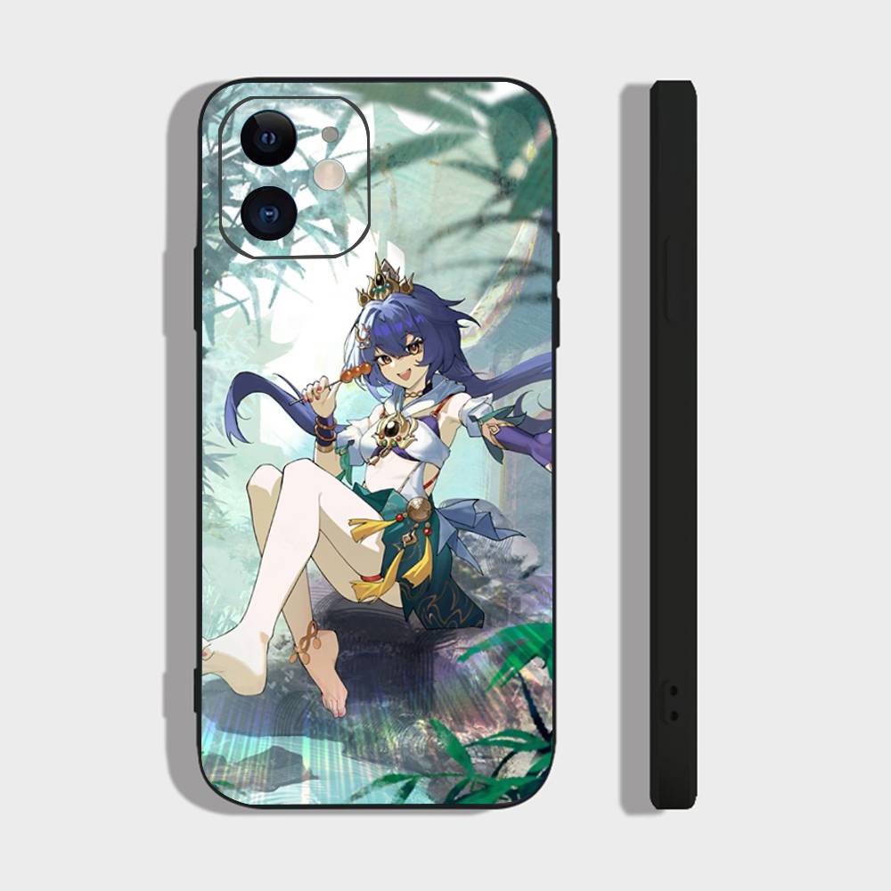 Yunli Анимированная игра Honkai Star Rail Чехол для телефона для iPhone 17 Air 16 15 14 13 Pro Max 11 12 Черный силиконовый чехол