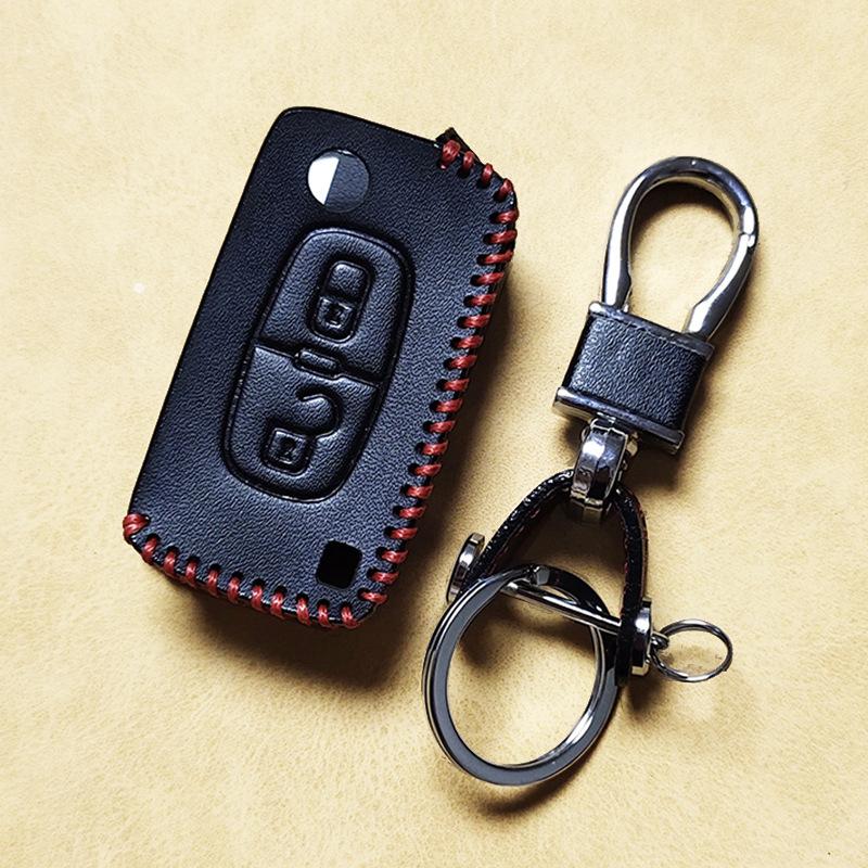 Подходит для Peugeot 308 2008 3008 408 4008 301 Citroen C3 C4 C5 DS5/DS6 Sega, кожаный чехол для ключей премиум-класса, брелок