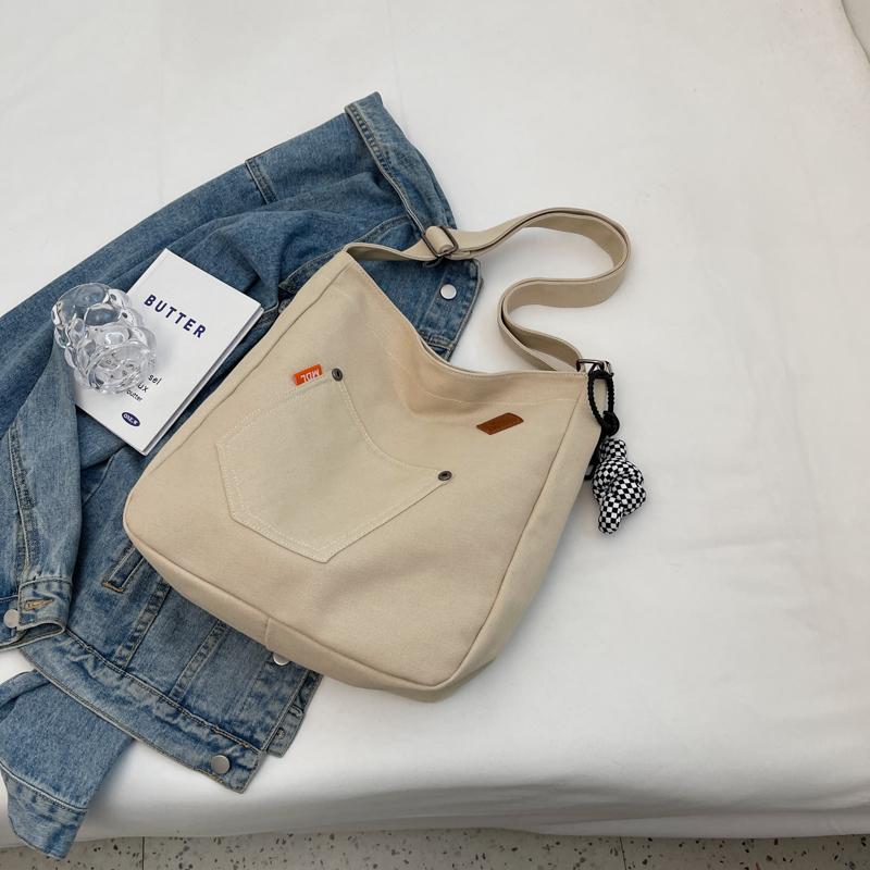 Холщовая сумка женская большая вместительная сумка через плечо сумка-ведро большая сумка