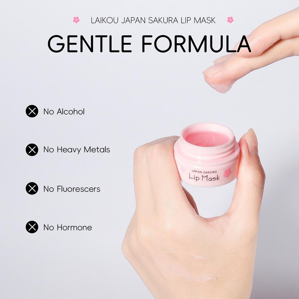 LAIKOU Cherry Blossom Lip Mask 8g Elastic Tender увлажняющая увлажняющая маска для губ