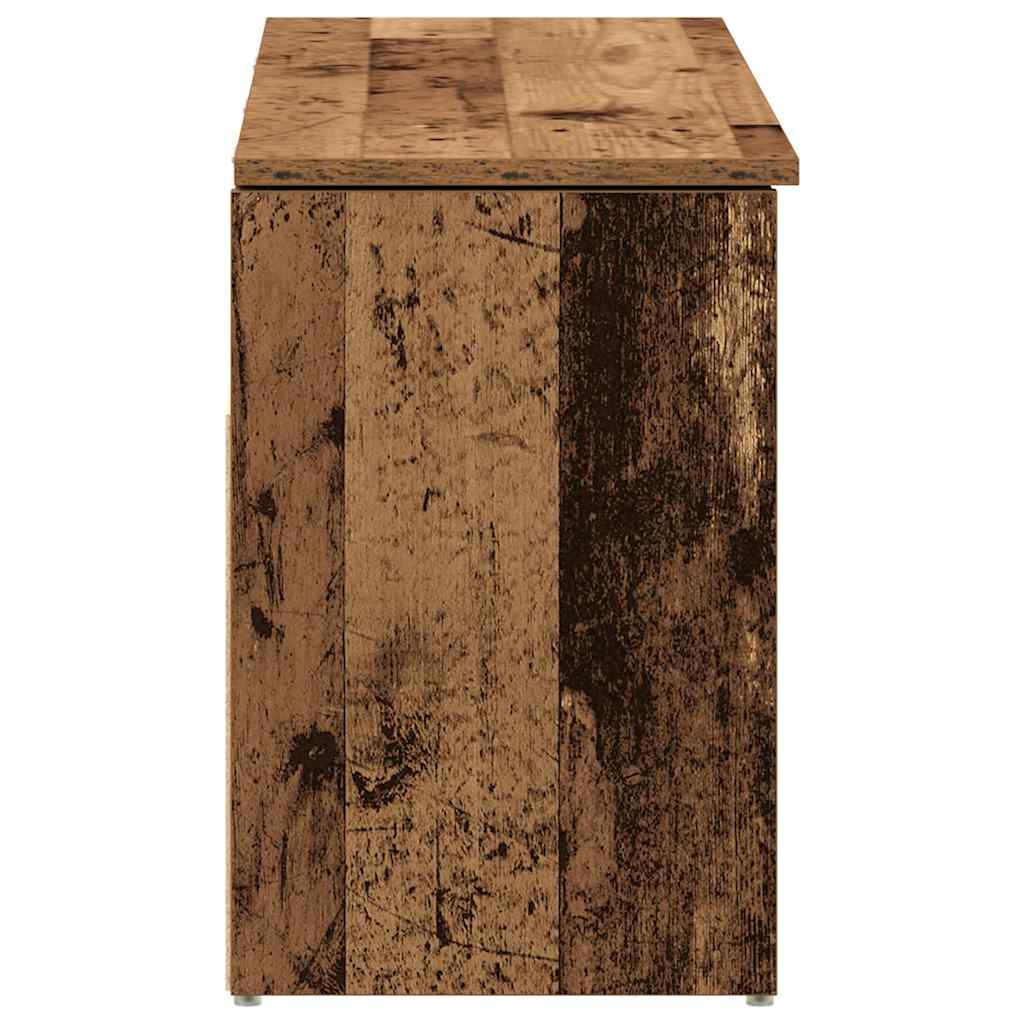 Shoe Bench Vintage Wood Look 102 x 30.5 x 45 cm Engineered Wood