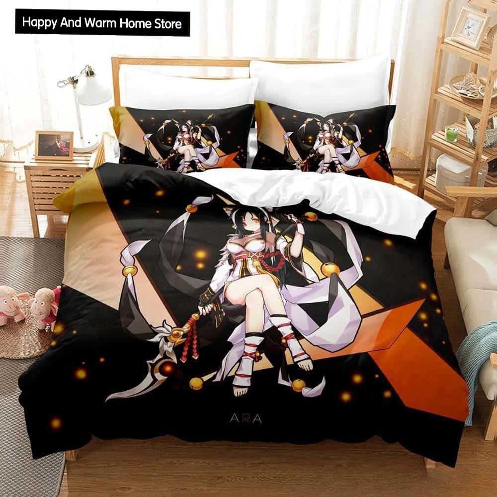 3D Печать Аниме Elsword Комплект Постельного Белья Односпальный Двуспальный Полный Queen King Размер Комплект Постельного Белья Для Взрослых Мальчиков Спальни Пододеяльник Комплекты Для Домашнего Текстиля
