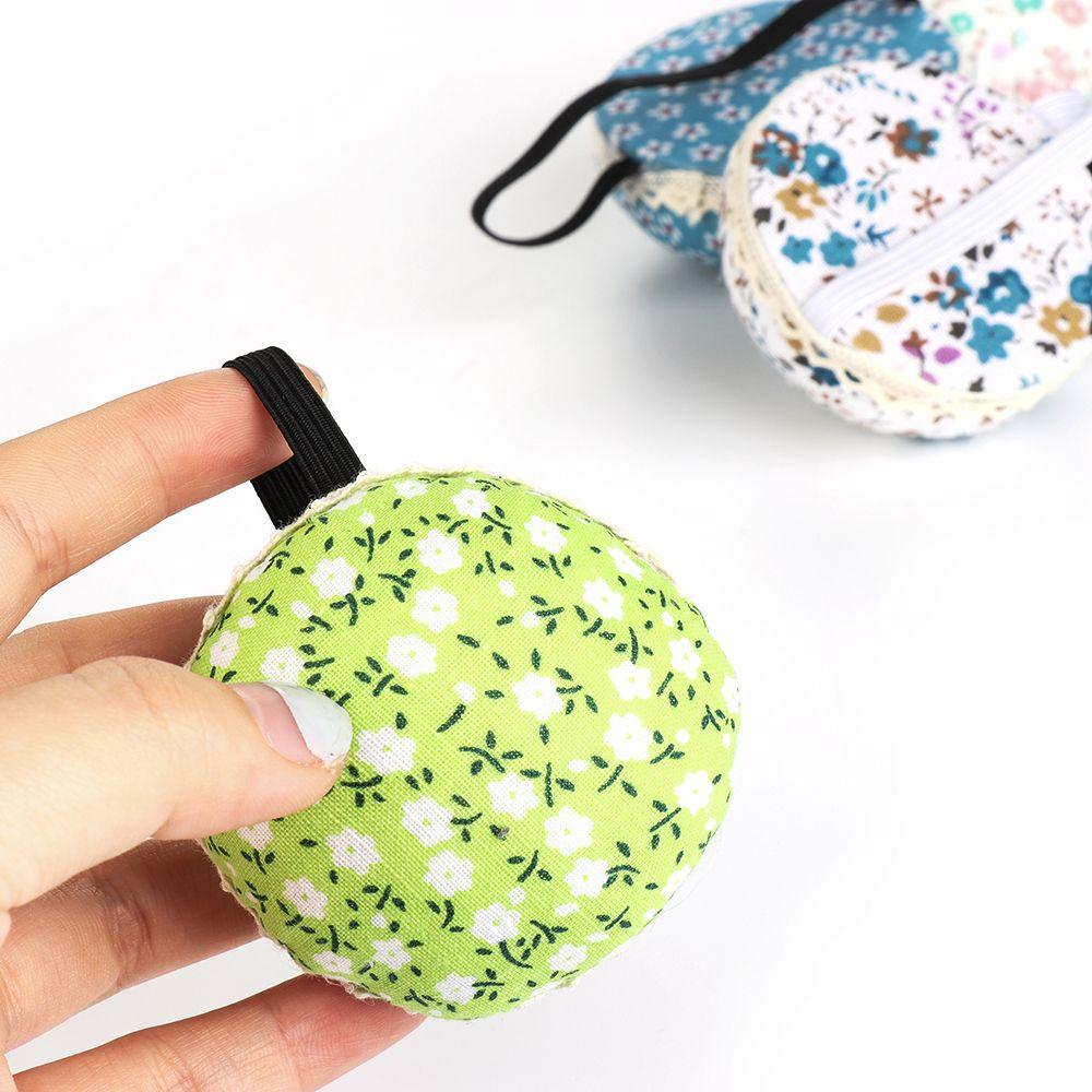 1Pc HOT Tool Button Storage Home Supplies Floral Sewing Pin Cushion Wrist Strap Needle Holder