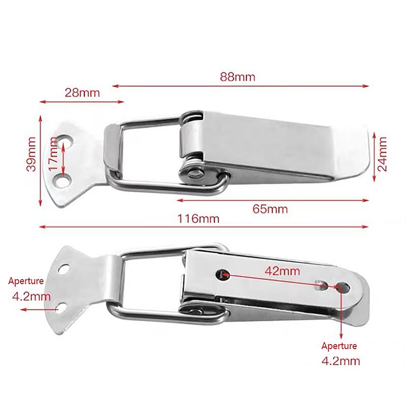 Перекидной зажим с грузом Защелки-защелки Пряжка-крючок Застежка-защелка для деревянной коробки Металлическая пружинная застежка-защелка