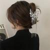 Exquisite Butterfly Tassel Hairpin Vintage Chain Ribbon Hair Claw Clip Crab for Women Silver Color Hair Accessories