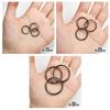 key ring Outer diameter approximately 15mm 10 pieces key ring ring parts Metal fittings key double ring lightweight Loss prevention black strap