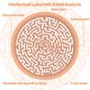 Wooden Labyrinth Board Game Toddlers Activity Board Brain Teaser Puzzle Logic Game Kids Teens Adults Round Marble Maze Board Educational Toy