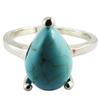 Designer Ring 'Mineralia' Turquoise - 13x9 Mm