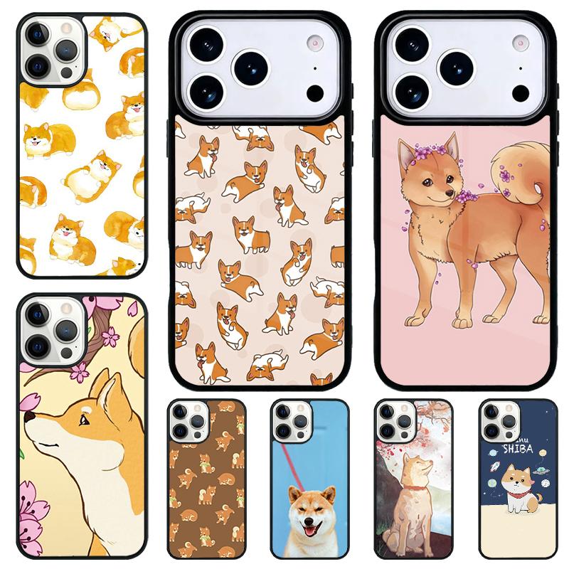 Чехол для телефона с мультяшной собакой Сиба-ину, ударопрочный, для iPhone 17 Air 16e 15 11 12 14 13 Pro Max, Чехол Coque