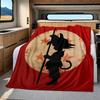 1PC Cute Cartoon Son Goku  Print Flannel Blanket, High quality All Seasons, Home Decor, Warmth and Comfort, Perfect for Christmas Gifts