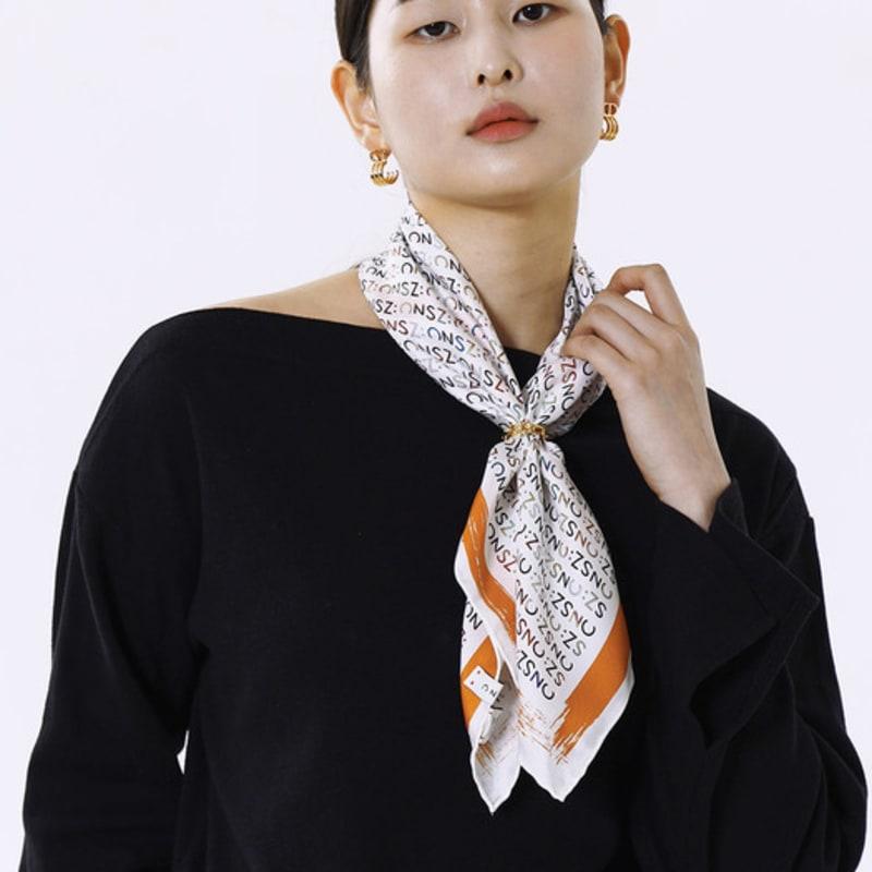 ONSZ logo design silk scarf