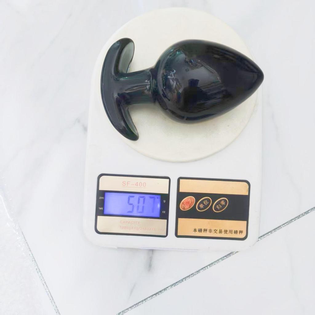 VaHppy Черные стеклянные анальные пробки 3 шт. 3,4/4,9/6,5 см SM BDSM товары для взрослых Гей анальная мастурбация расширение секс-игрушки вытягивание бусины