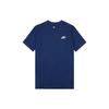 Embroidered Swoosh Logo Crew Neck Short Sleeve T-Shirt Men Tops Deep-Teal AR4999-410