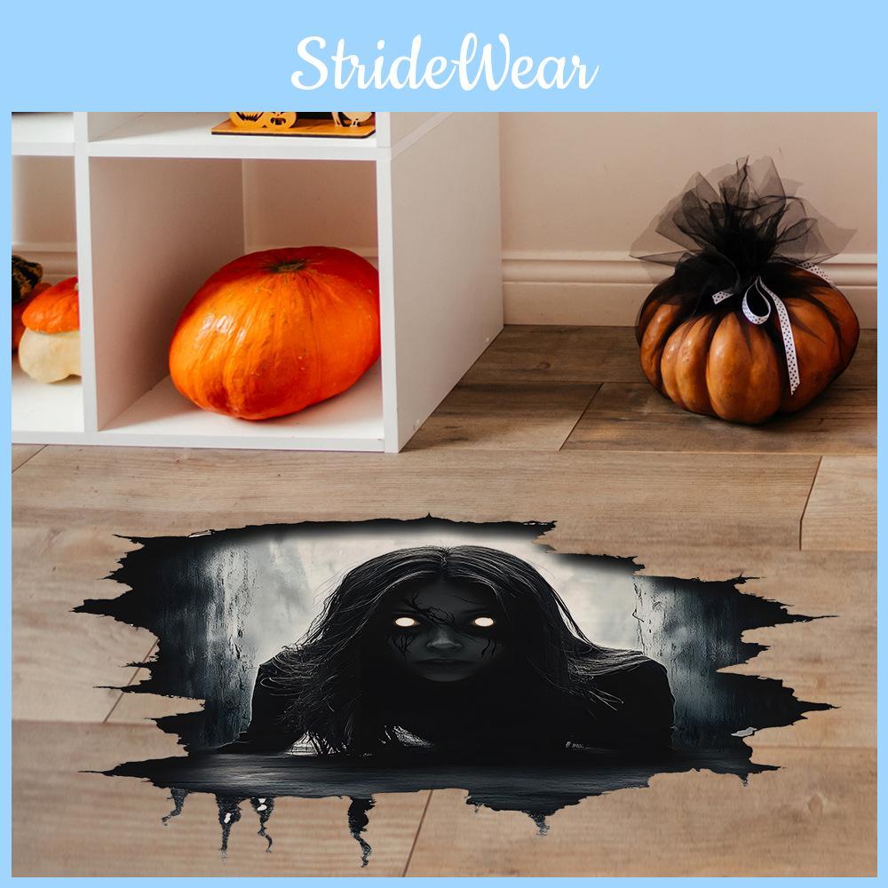 Halloween Scary Wall Breaking Female Ghost Living Room Home Stickers Decor