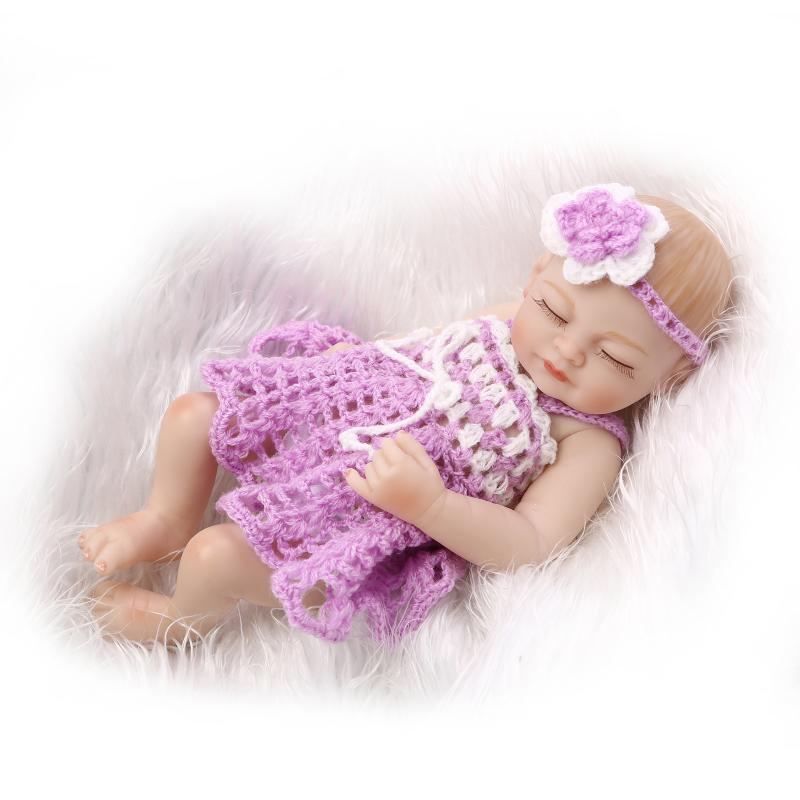 Doll Cute Mini Realistic Sleeping Simulation Soft Baby Baby Creative Gift Bath Toy Doll