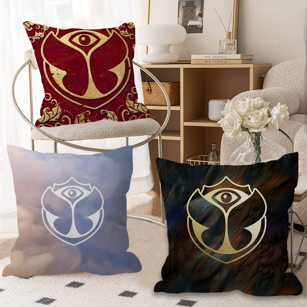 TTomorrowlands Music Logo Pillow Cushion Cover Pillowcase Living Room Sofa Home Decor Customized