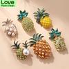 Pearl Crystal Pineapple Brooch Pins Women 'S Clothing Accessories Brooches Collar Pins Women 'S Jewelry