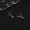 Cute Small Alloy Leaf Pendant Hoop Earrings For Women Girls Man Punk Charms Hip Hop Men Ear Feather Jewelry Party Gifts