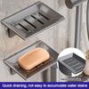Space Aluminum Soap Box Wall Mounted Soap Container Tray Soap Dish  Bathroom Kitchen Sink Organizer