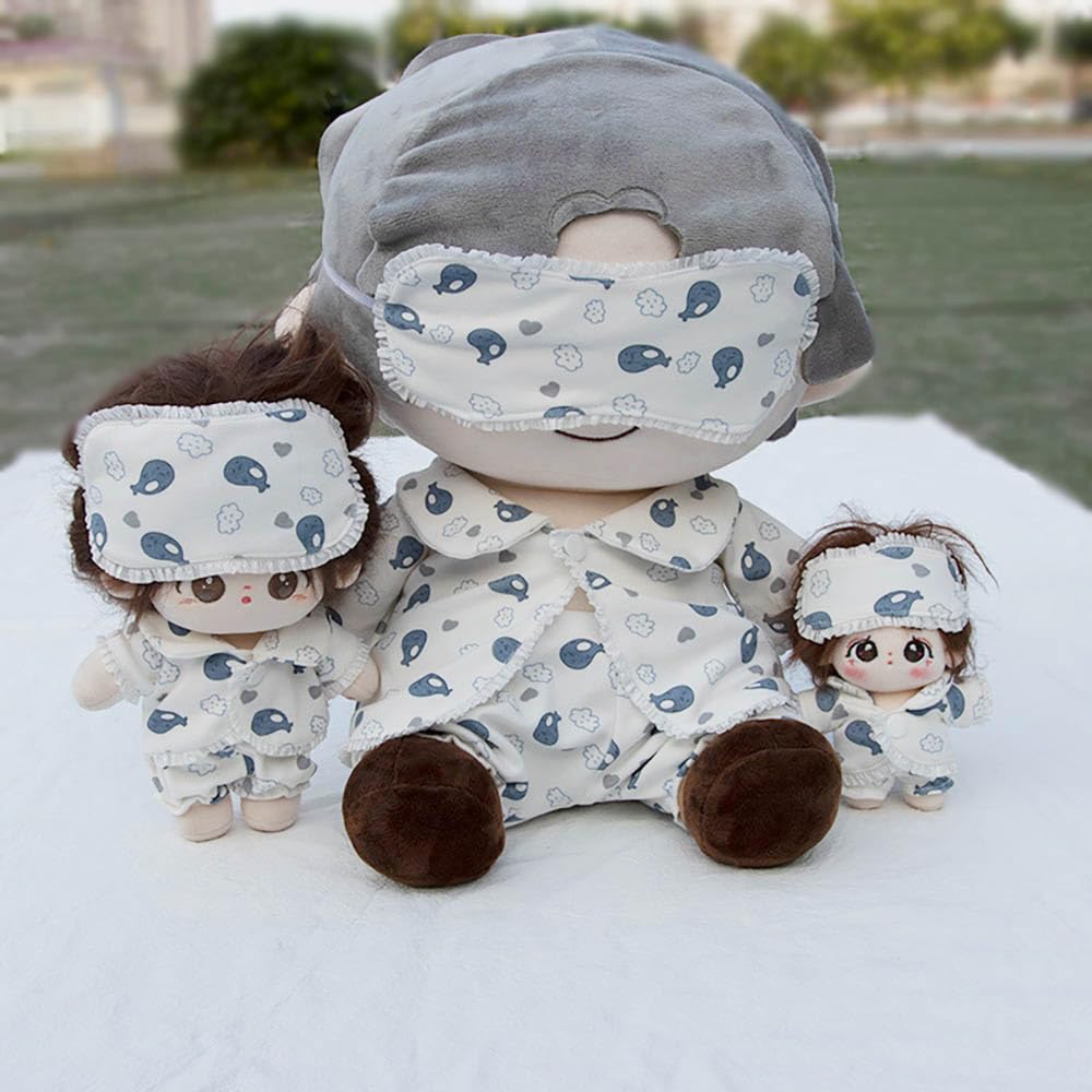Niannyyhouse 10см 15см 20см 40см Плюшевая игрушка Одежда Маска для глаз Куртка Брюки Комплект пижамы Хлопковая кукла Аксессуары Наряжаться (10см)
