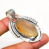 Botswana Agate Gemstone Handmade 925 Silver Plated Jewelry Pendant 2.08"