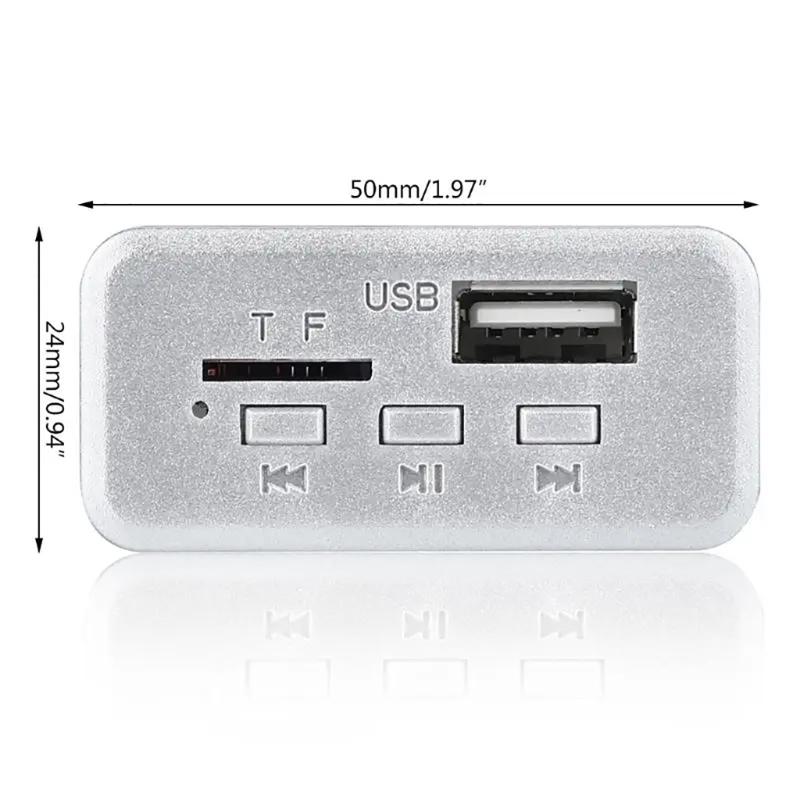 Усилитель 2x3 Вт Плата декодера MP3 Совместимость с Bluetooth 5.0 Беспроводной USB MP3-плеер Модуль автомагнитолы Модуль