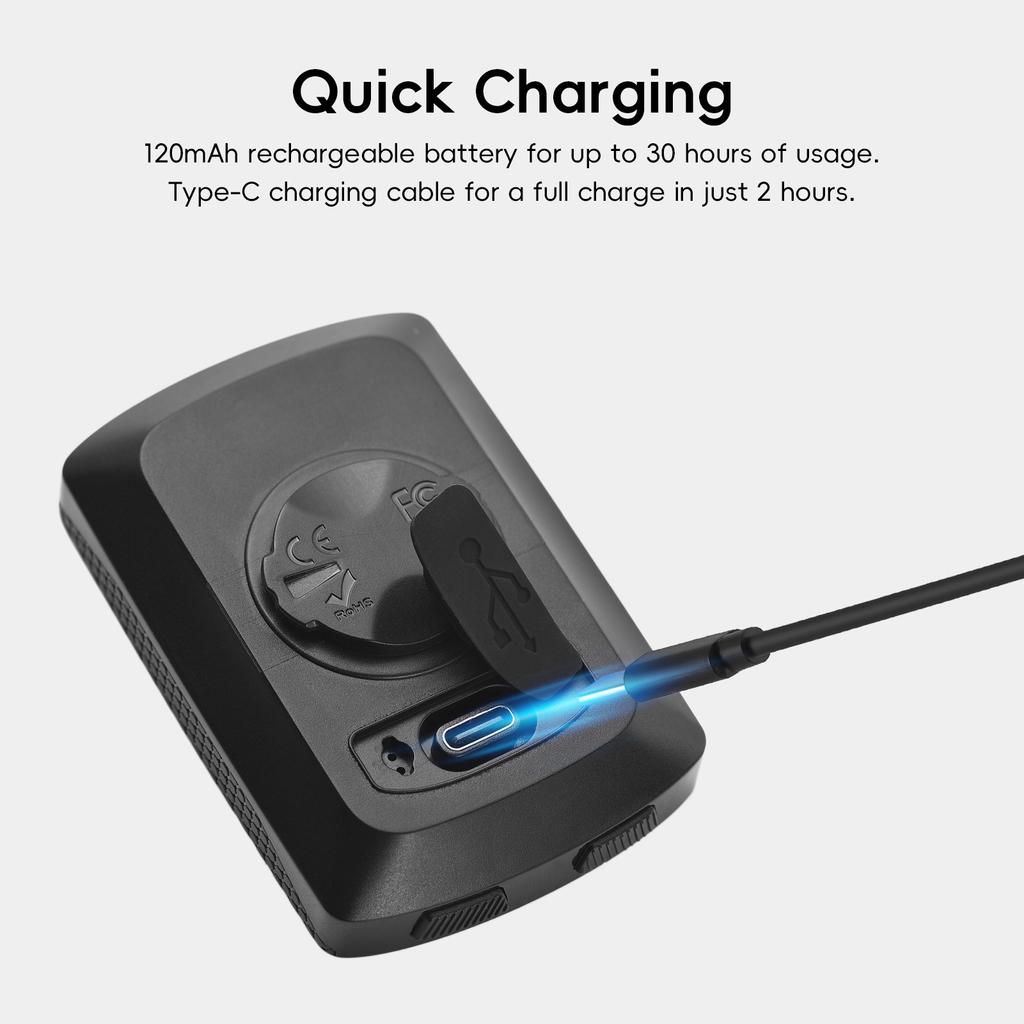 Bike Odometer and Speedometer Wireless Bike Computer High Clear LCD IPX6 Waterproof 30-Hour Battery