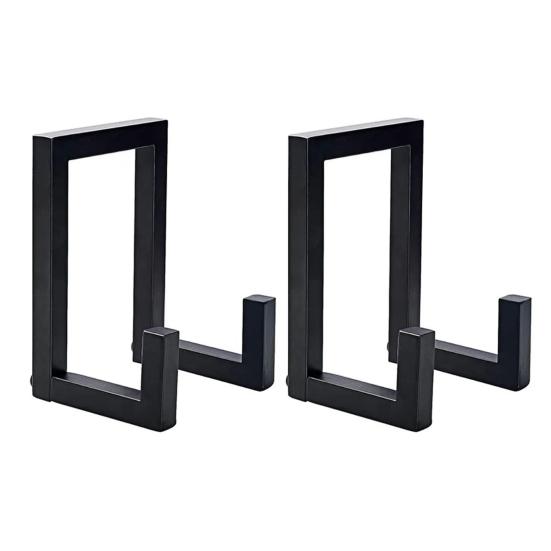 Black Record Storage Stand Holder Minimalist Retro Record Stand Heavy Duty Metal Vinyl Record Organizer for Records Photos Cosmetics