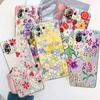 Прозрачный чехол с красным цветком и цветочным принтом для Xiaomi Poco X3 Nfc X3pro M3 F1 F3 для Mi 11 12 13 11x 12x Pro 11 10 Lite 11t 10t Pro Note 9t