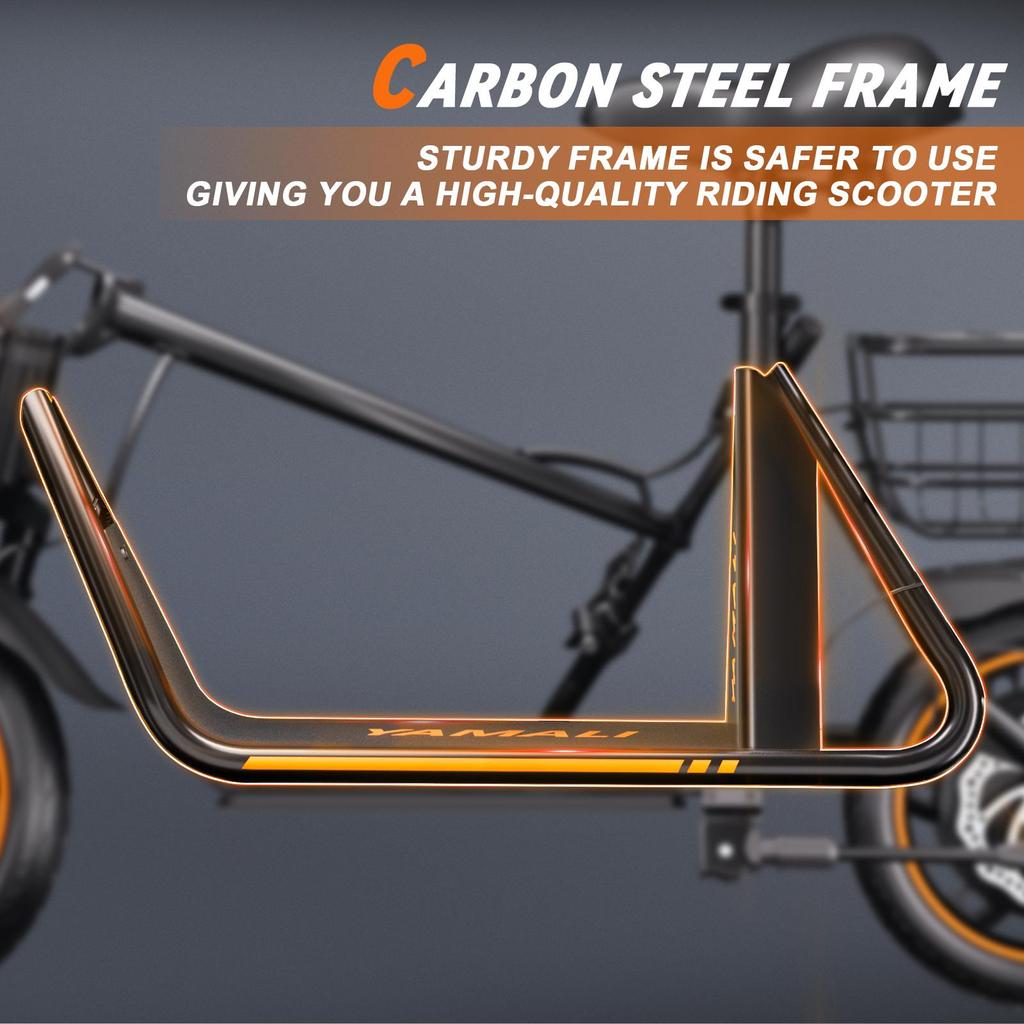 YAMALI X12 350W Складной Электровелосипед 36В 13Ач 12" Толстые Шины Электровелосипед для Взрослых, 25км/ч, 35-40км Запас Хода, Легкий Городской Велосипед