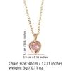 Heart Pendant Necklace for Women New Fashion Golden Stainless Steel Clavicle Chain Wedding Party Daily Wear Jewelry Accessories