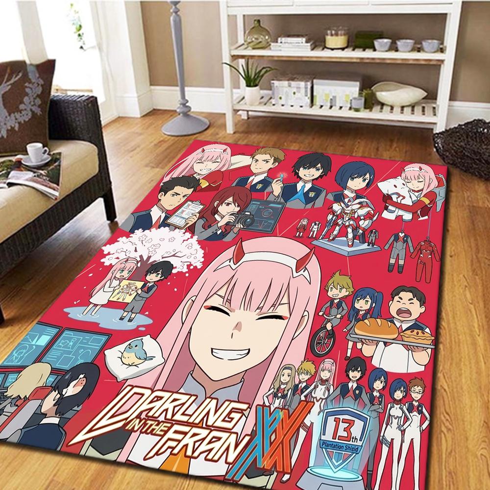 Ковер Darling in the Franxx - Гостиная Спальня, Крутой Домашний Декор Киномат Игровой Напольный Коврик -HE21
