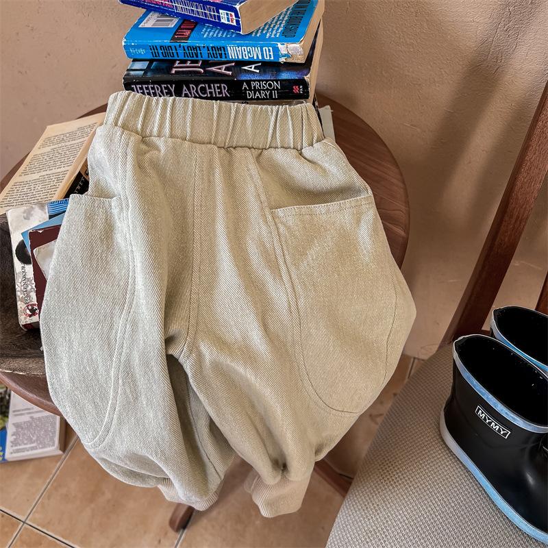Autumn Girls Cotton Harem Pants Solid Children Loose Trousers Fashion Boys Casual Pants Loose Kids Clothes