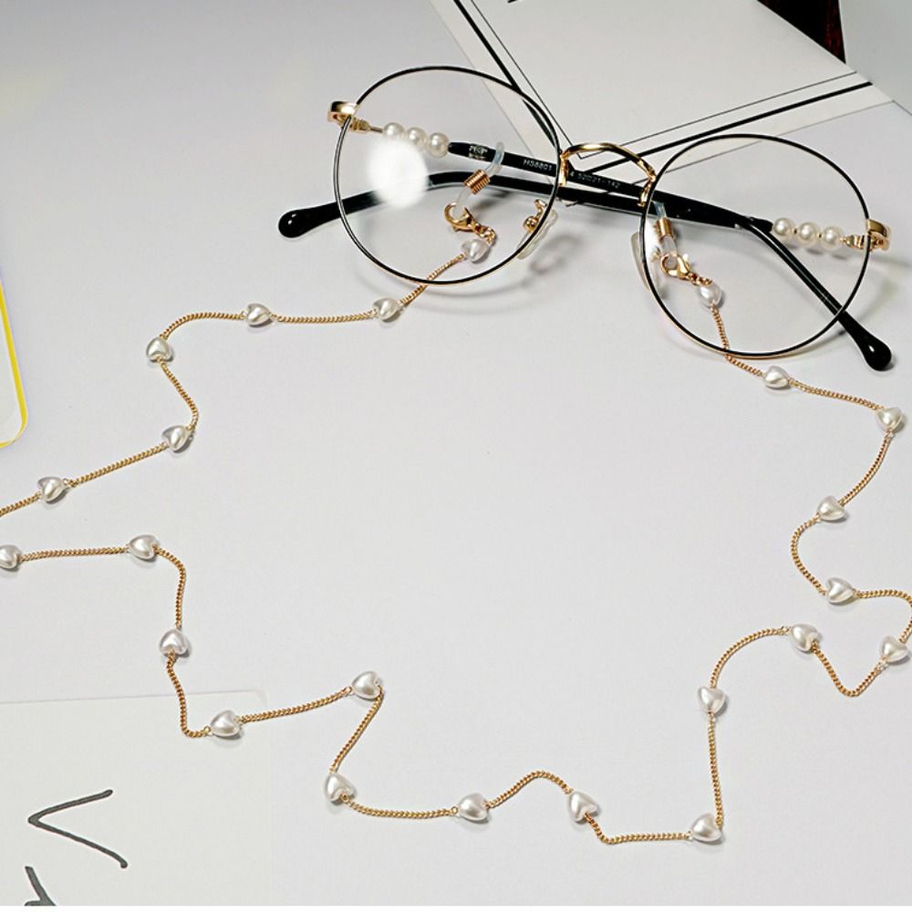 Beads Pearl Glasses Chain Heart Sunglasses Chains Elegant Eyeglass Lanyard Reading Glasses