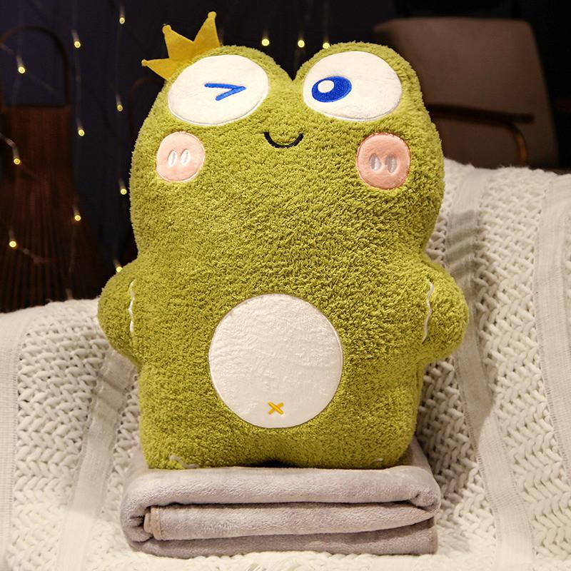 Кролик Милая Панда Лягушка И Свинья Плюшевая Подушка И Плед Для Офисного Сна